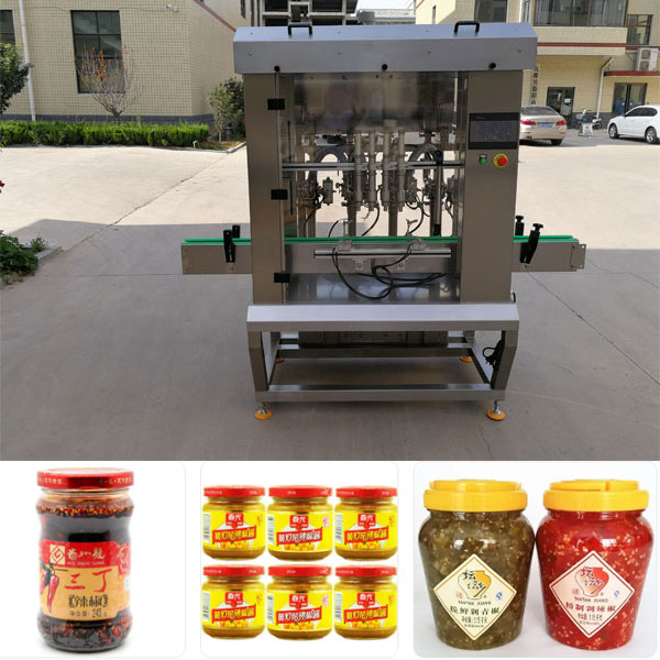 >辣椒酱灌装机机械设备-全自动辣椒酱灌装机生产线